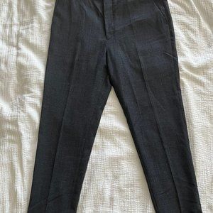 All Saints Dayton Trousers Pants Cropped Charcoal Plaid 32x26 NWT Never Worn
